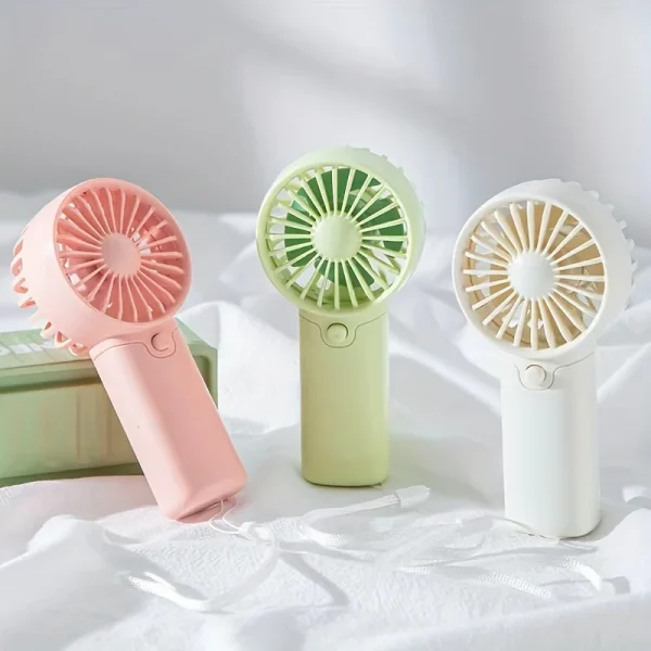 Mini Portable Fan Lightweight Handheld Fan AA Battery Operated Cooling Fan for Office Outdoor Travel Camping